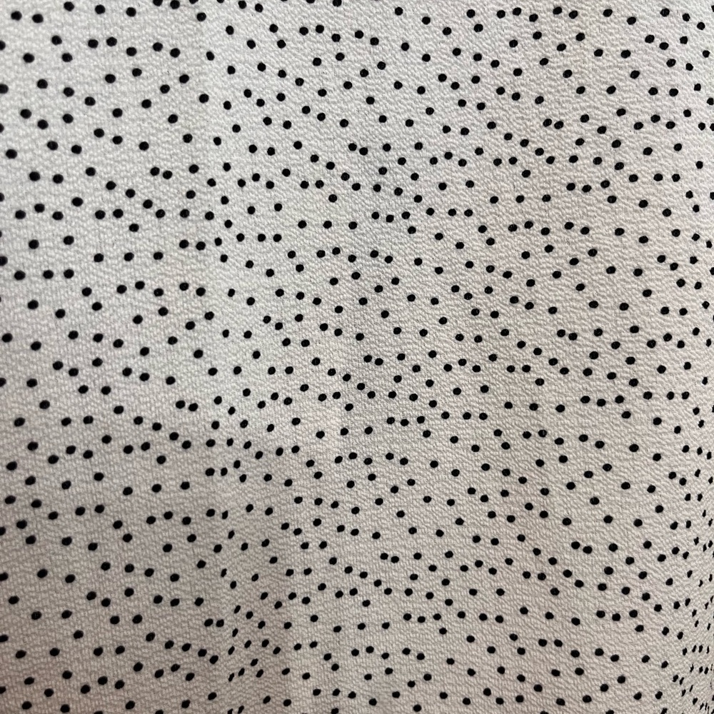 Polka Dot Blouse, Low Back, Silver Button Detailing - Size Small - Picture 4 of 6